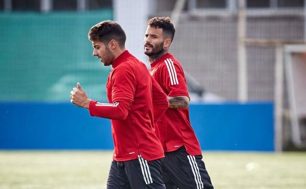 Jony se reencuentra con Rubén García en Osasuna