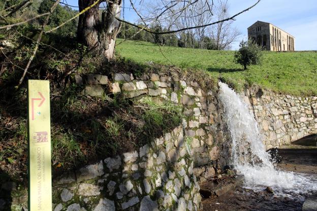 Inundado el acceso a los monumentos prerrománicos