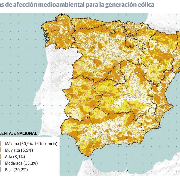 La protección ambiental limita a la energía eólica en el 70,7% de Asturias