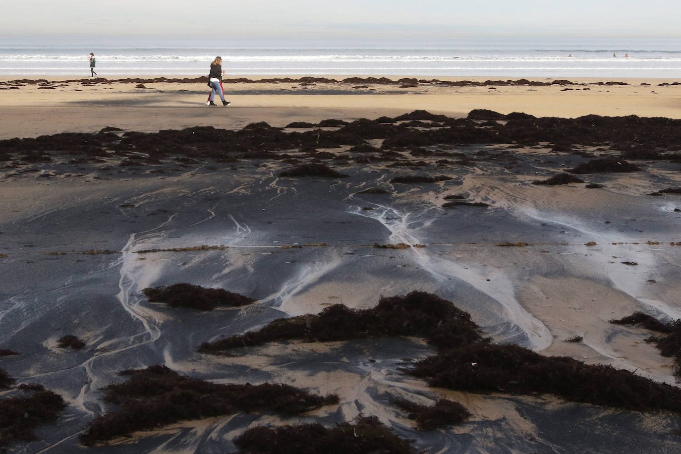 El ocle y el carbón invaden la playa de San Lorenzo