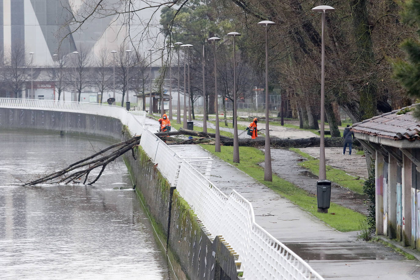 Continúan los daños en Asturias por la borrasca 'Bella'