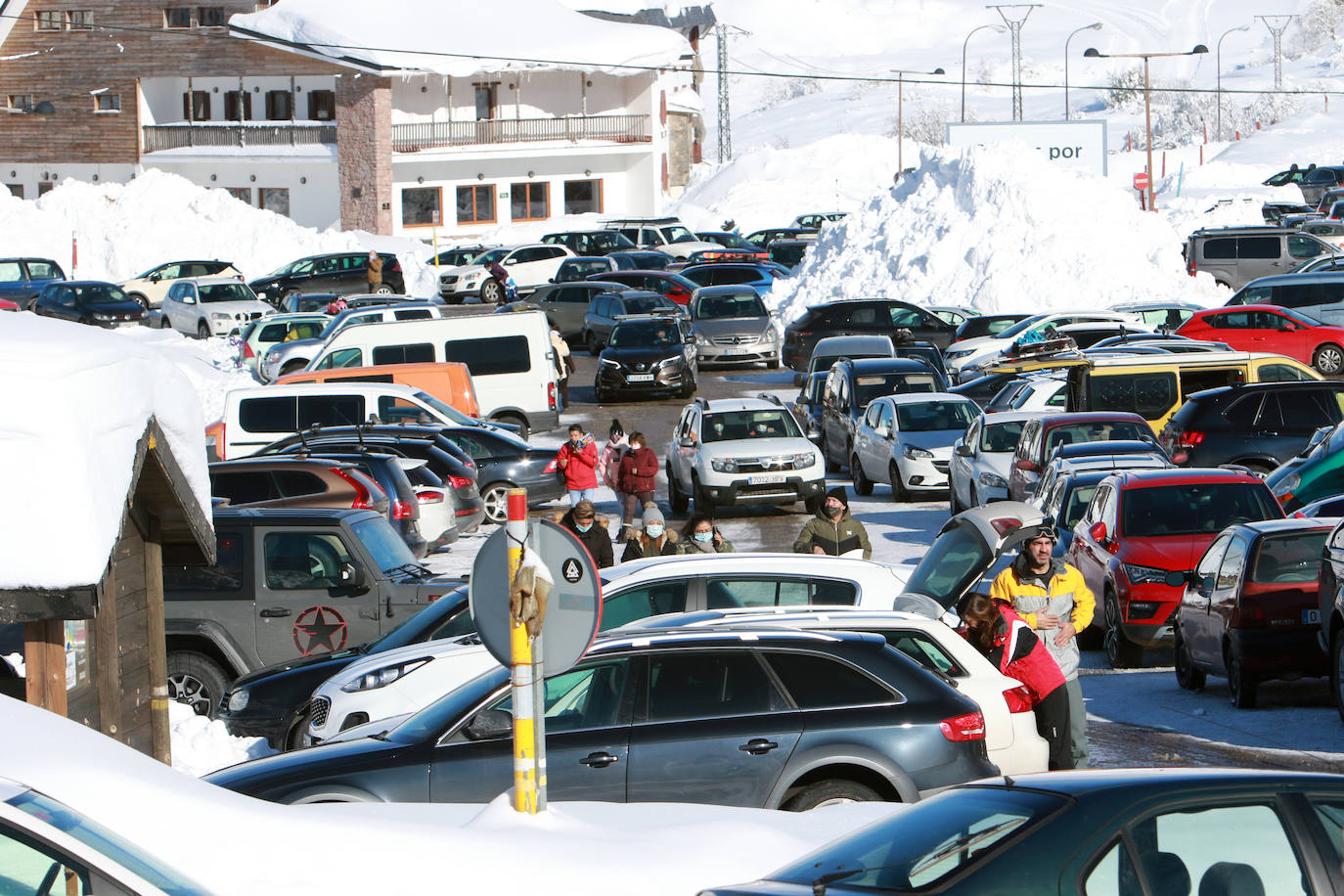 Lleno en la estación de Pajares