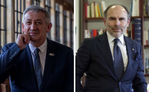 Los dos candidatos a rector, a examen