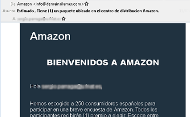Alerta por la falsa encuesta de Amazon: ofrece grandes regalos para robarte