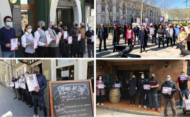 Nueva protesta de hosteleros: «El sector se hunde, económicamente no podemos resistir más»