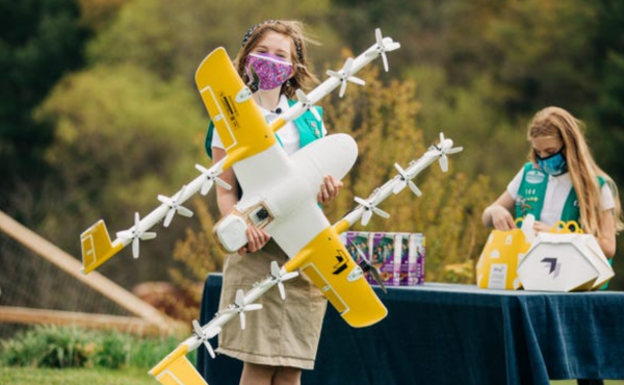 Las girl scout se modernizan y envían las galletas a domicilio mediante drones