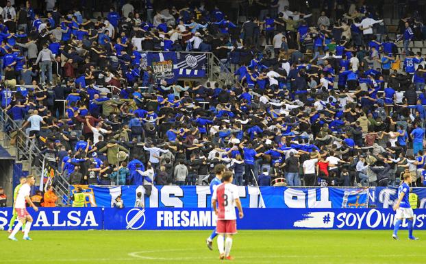 El Oviedo prepara la vuelta de público al Tartiere: 4.427 espectadores para recibir al Mirandés