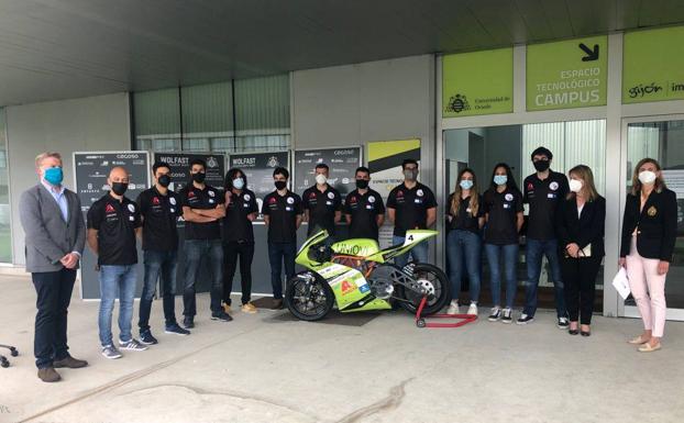 La Universidad presenta la primera moto eléctrica de competición de Asturias