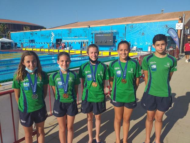 El Santa Olaya logra el bronce en 4x200 libre en el nacional alevín