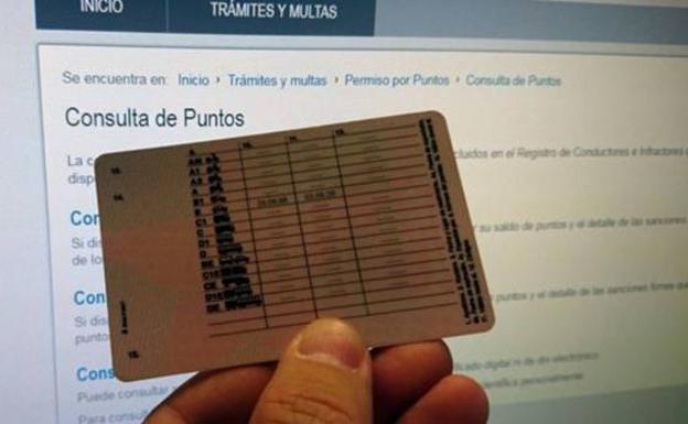 Sin fechas para recuperar los puntos del carné a partir de agosto