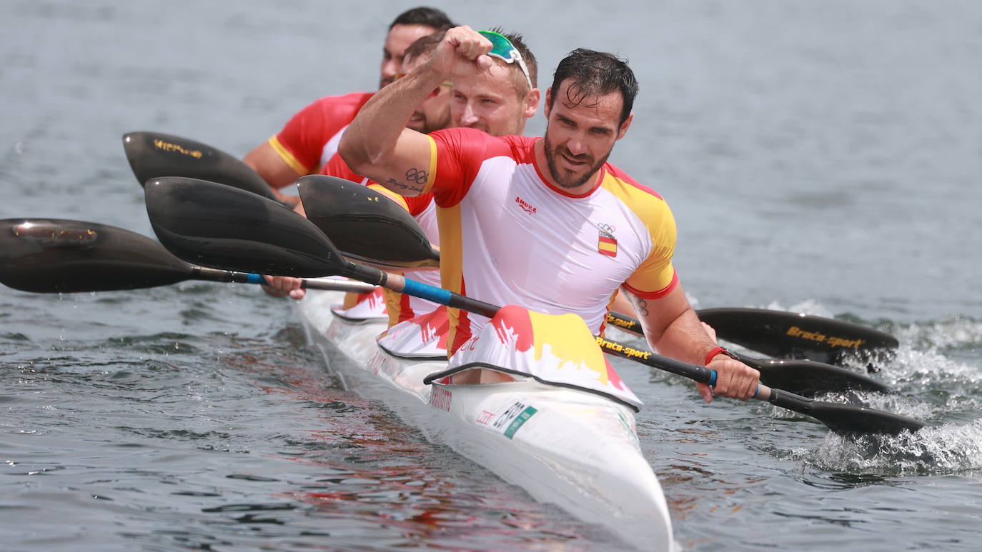 Saúl Craviotto y el K4 español, medalla de plata en Tokyo 2020