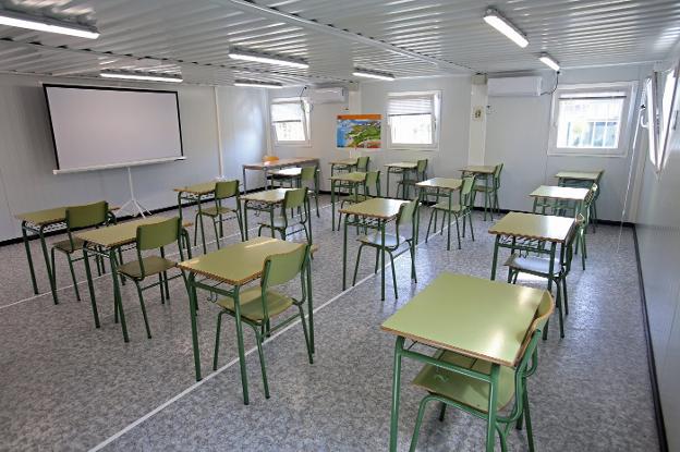 El IES de La Corredoria: siete aulas modulares para los próximos dos cursos
