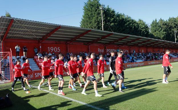 Los sportinguistas vuelven a Mareo para animar en el último ensayo antes del derbi