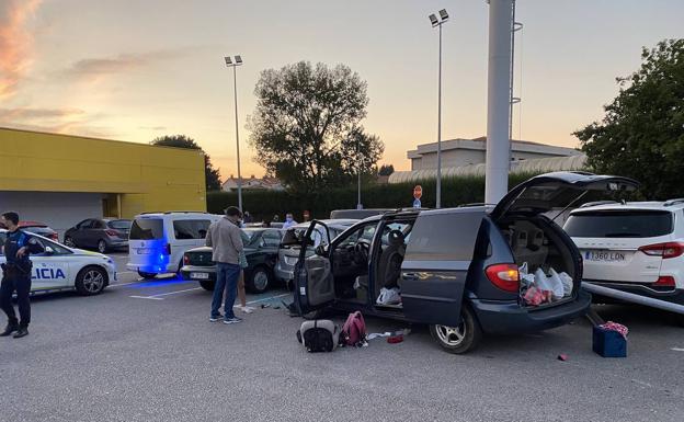 Tres coches dañados y un detenido en La Fresneda tras una persecución desde Oviedo