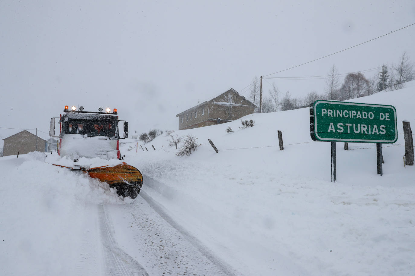 Asturias, un paisaje nevado