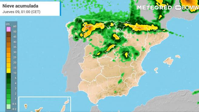 La nueva borrasca 'Barra' traerá nevadas copiosas y fuertes rachas de viento