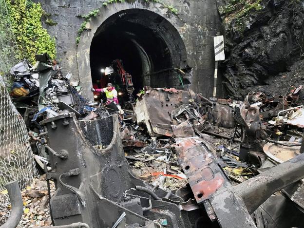 Adif prevé recuperar el tren con la meseta tras 12 días de corte