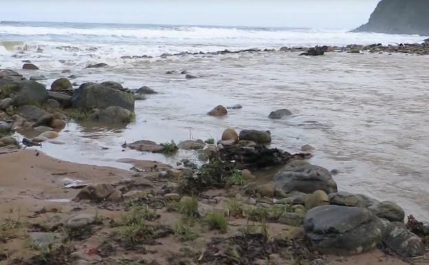 La playa España, arrasada por el temporal