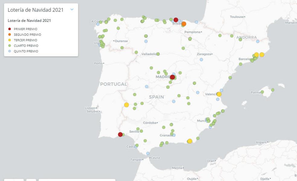 Descubre dónde ha tocado la Lotería de Navidad 2021