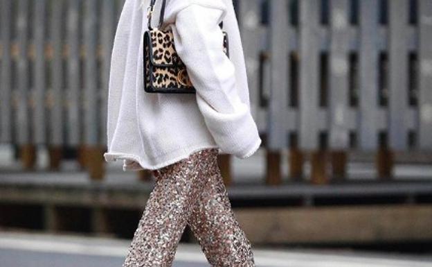 Diferentes formas de combinar prendas de lana con lentejuelas