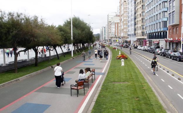 Gijón suprimirá los aparcamientos de El Muro para ensanchar las aceras y crear la plataforma única flexible