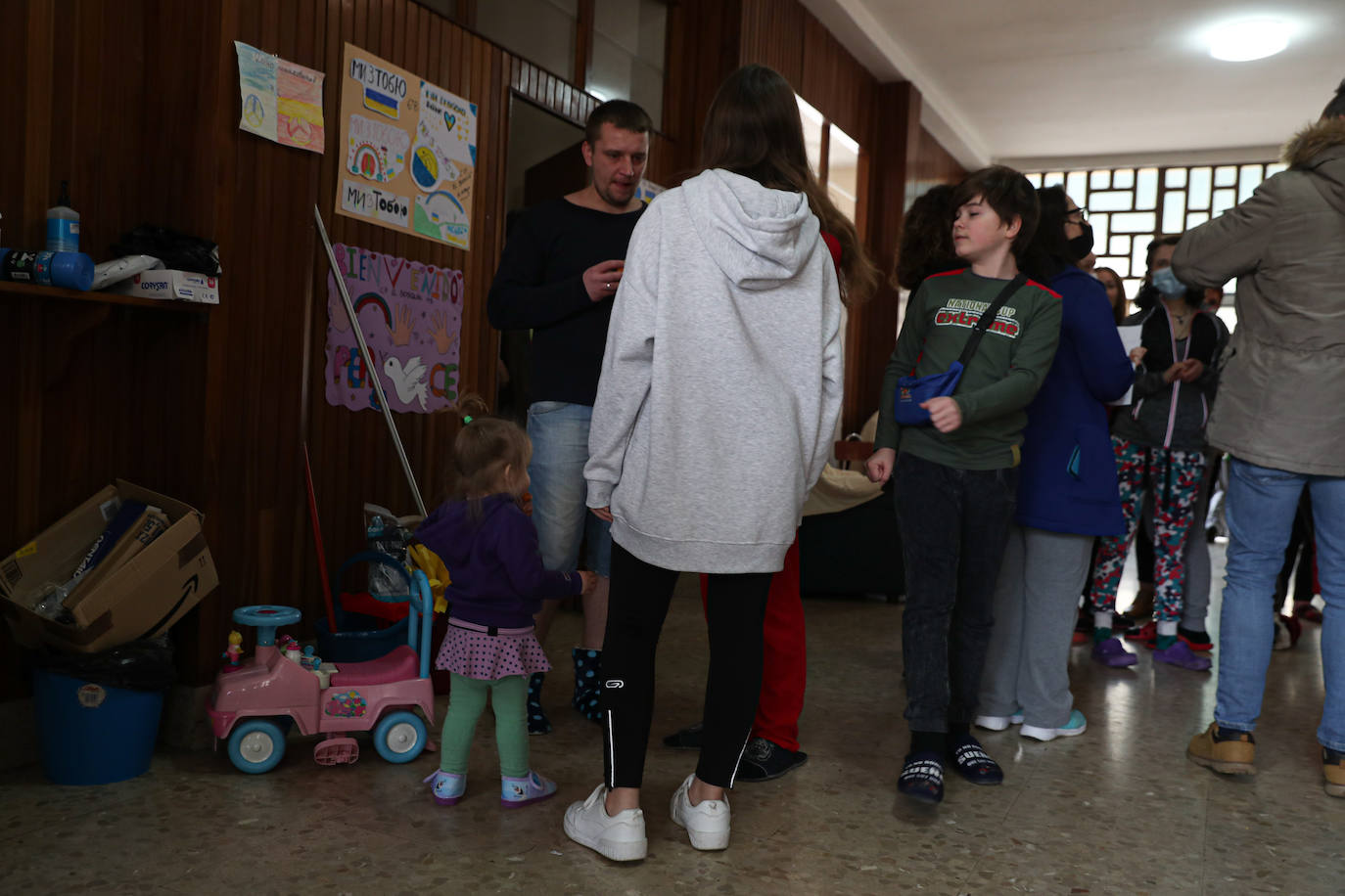 Los refugiados ucranianos celebran su llegada a Asturias: «La guerra y los niños no son compatibles»