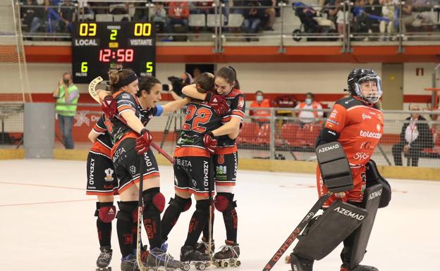 Goleada del Telecable Gijón para meterse en la final de la Copa de Europa