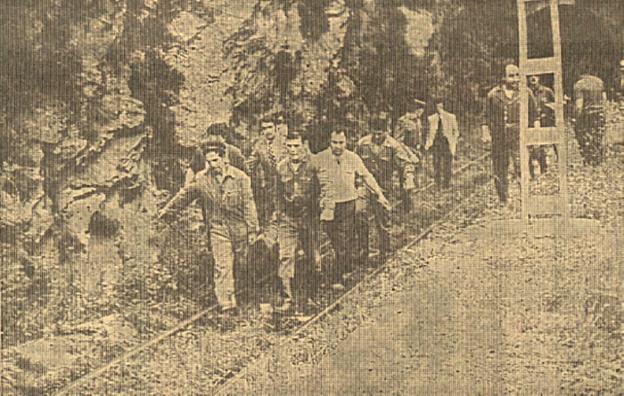 Choque de trenes en Veriña