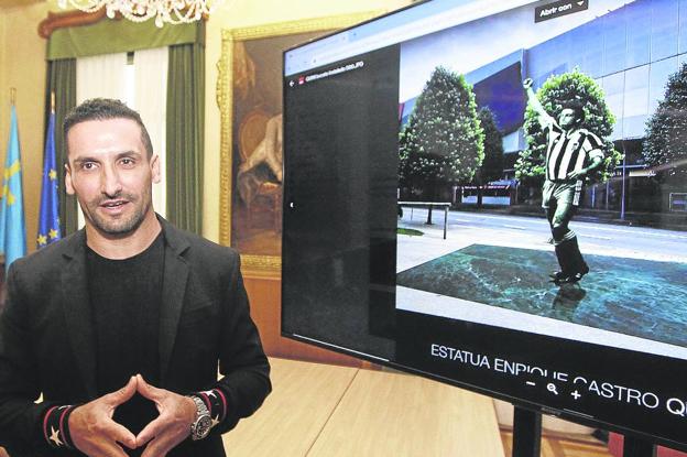 La estatua de Quini estará en el parque de Isabel La Católica junto a El Molinón