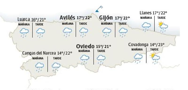 Martes nuboso con temperaturas agradables en Asturias