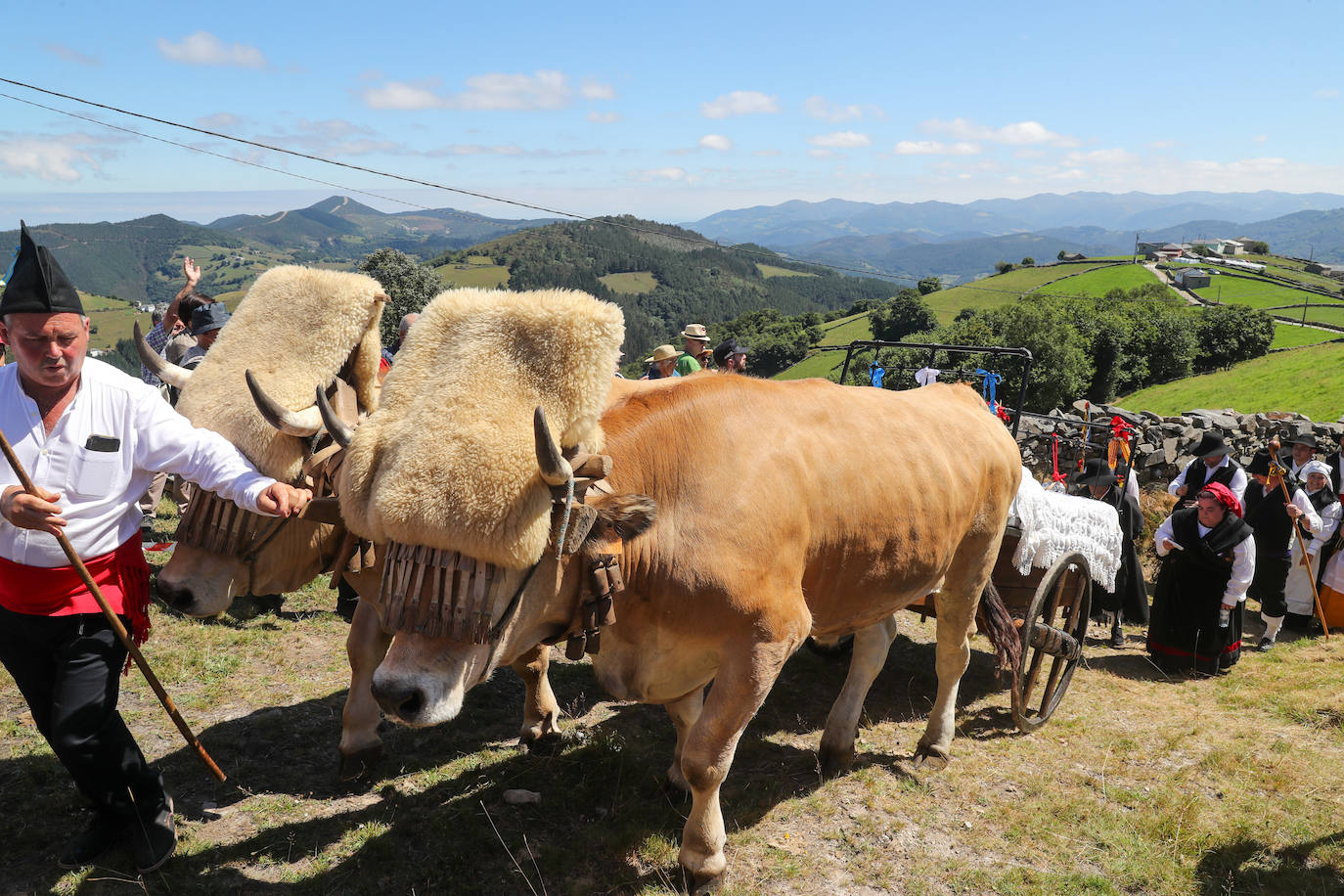 Julio Fernández y Sonia Areces se dan el 'sí quiero' en la boda vaqueira de Aristébano