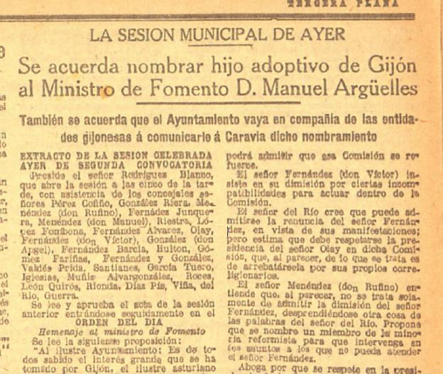 Manuel Argüelles, 'adoptado'