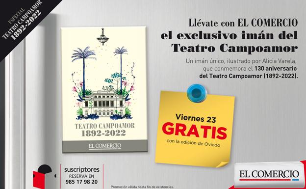 Consigue gratis el exclusivo imán del Teatro Campoamor