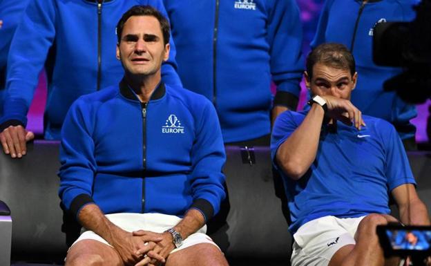 Las lágrimas de Nadal en el adiós de Federer: «Se va una parte importante de mi vida»