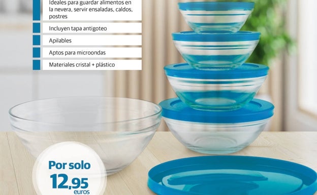 Juego de 5 boles de cristal con tapas antigoteo