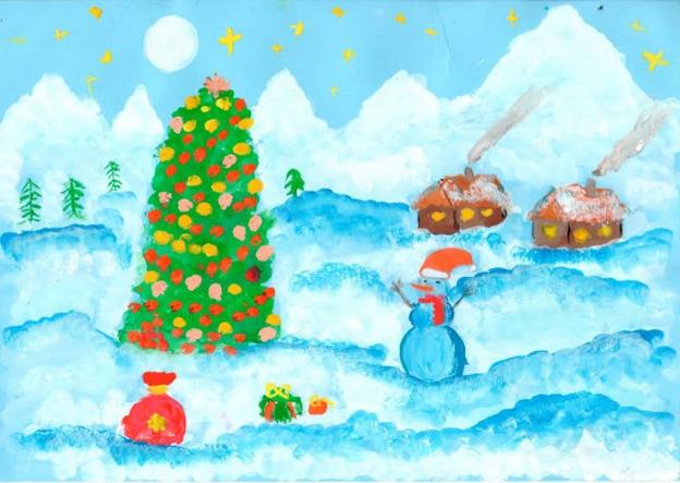 Nieve para felicitar la Navidad en San Martín