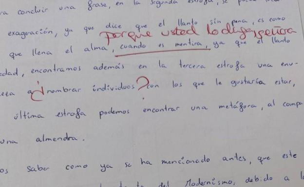 Un profesor arrasa con su respuesta a una alumna en un examen: «Porque usted lo diga, señora»