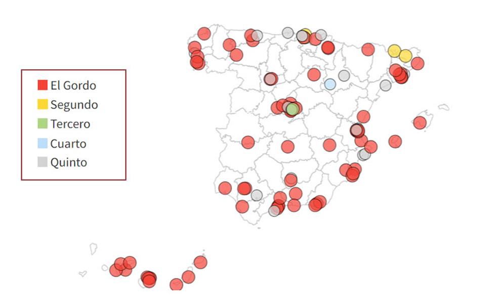 Descubre dónde ha tocado la Lotería de Navidad 2022