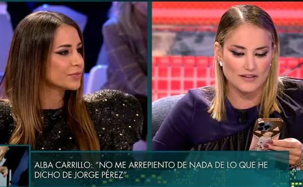 Los dardos de Alba Carrillo a Jorge Pérez en el 'Deluxe' y su enfrentamiento con Cristina Porta