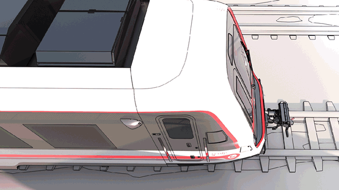 Los trenes que no entraban por los túneles, con capacidad para 243 pasajeros y 52 metros de largo