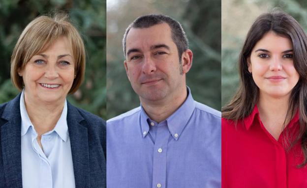 Ana Suárez Guerra y el abogado Noé Fernández, en los puestos de salida del PSOE