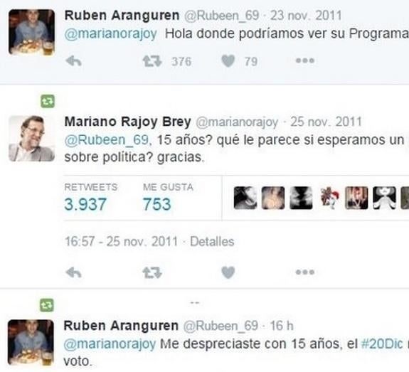 La venganza de un joven a Rajoy