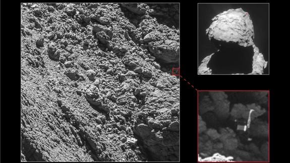 Rosetta fotografía a su robot Philae