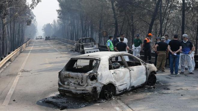 La Policía apunta a un rayo como causa del incendio en Portugal