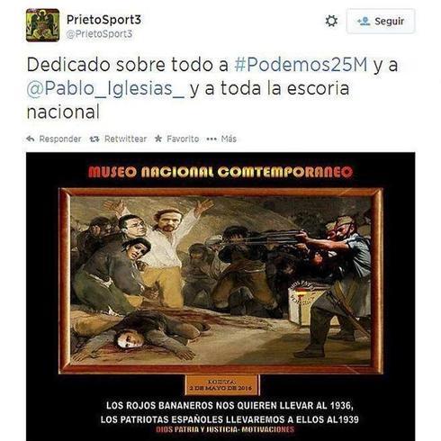 "Pablo Iglesias y demás tienen que ser metidos en una fosa con un tiro en la frente"