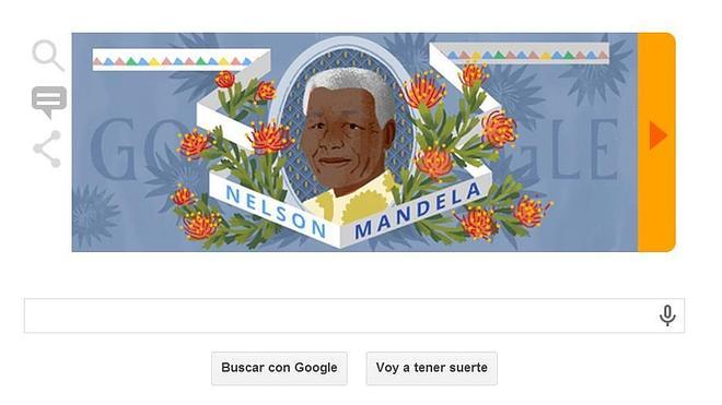 Google celebra el día de Nelson Mandela con un 'doodle'