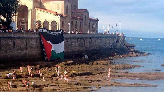 Bandera palestina en San Pedro