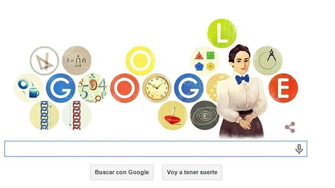 Google homenajea con un 'doodle' a Emmy Noether la «genio creativa de las matemáticas»