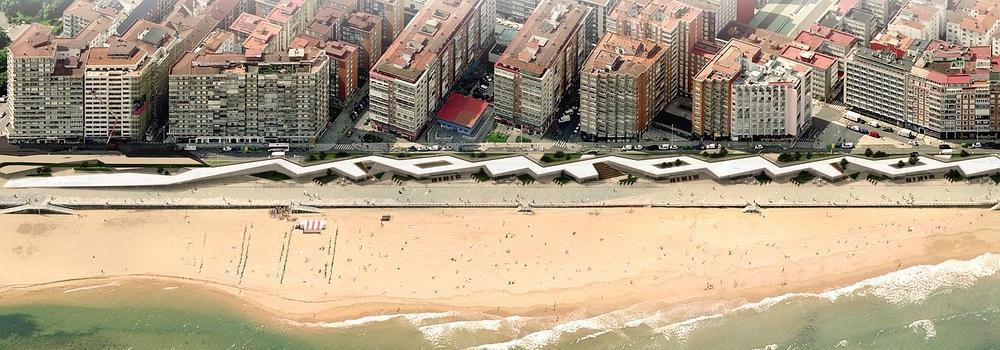 La alcaldesa de Gijón plantea soterrar el tráfico del Muro para peatonalizar la superficie