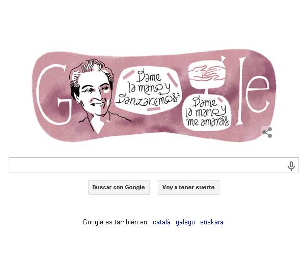 Homenaje de Google a Gabriela Mistral